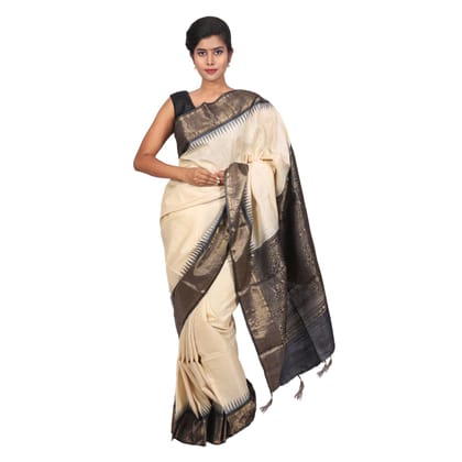 HANDLOOM KOSA SAREE WITH BLOUSE (SKU - 1SXT02071020 SAREE- 150)