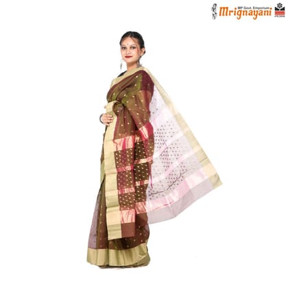 HANDLOOM CHANDERI SILK SAREE WITH BLOUSE (SKU - 1SC104200522,SAREE-1088)