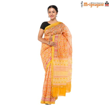 HANDLOOM CHANDERI SILK SAREE WITH BLOUSE (SKU - 1SCZ01200522 , SAREE - 1248)