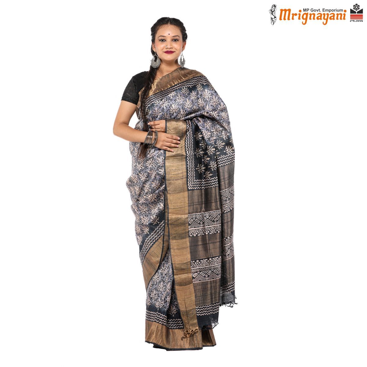 HANDLOOM KOSA SAREE WITH BLOUSE (SKU - 3H0201120622, SAREE - 1187)