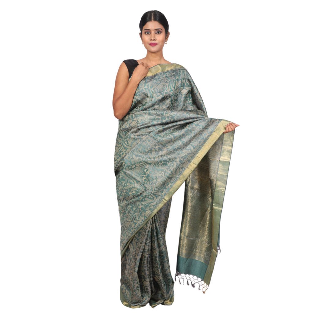 HANDLOOM KOSA SAREE WITH BLOUSE (SKU - 1SXT04201220 SAREE- 257)