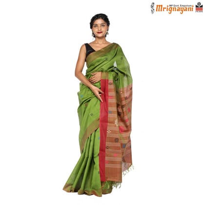 HANDLOOM KOSA SILK SAREE WITH BLOUSE (SKU - 1ST101040322, SAREE - 1202)