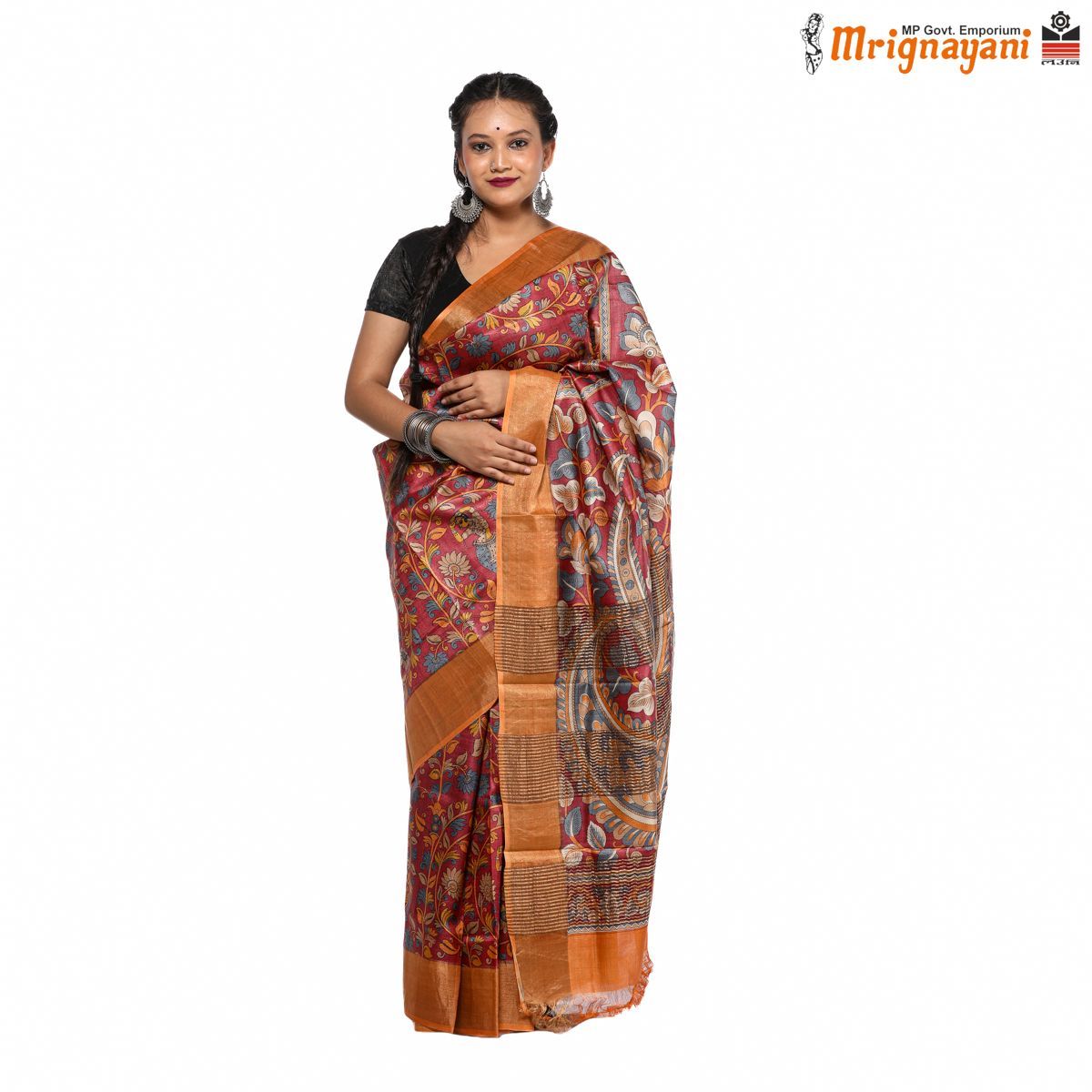 HANDLOOM KOSA SAREE WITH BLOUSE (SKU - 3H0202120622, SAREE - 1182)