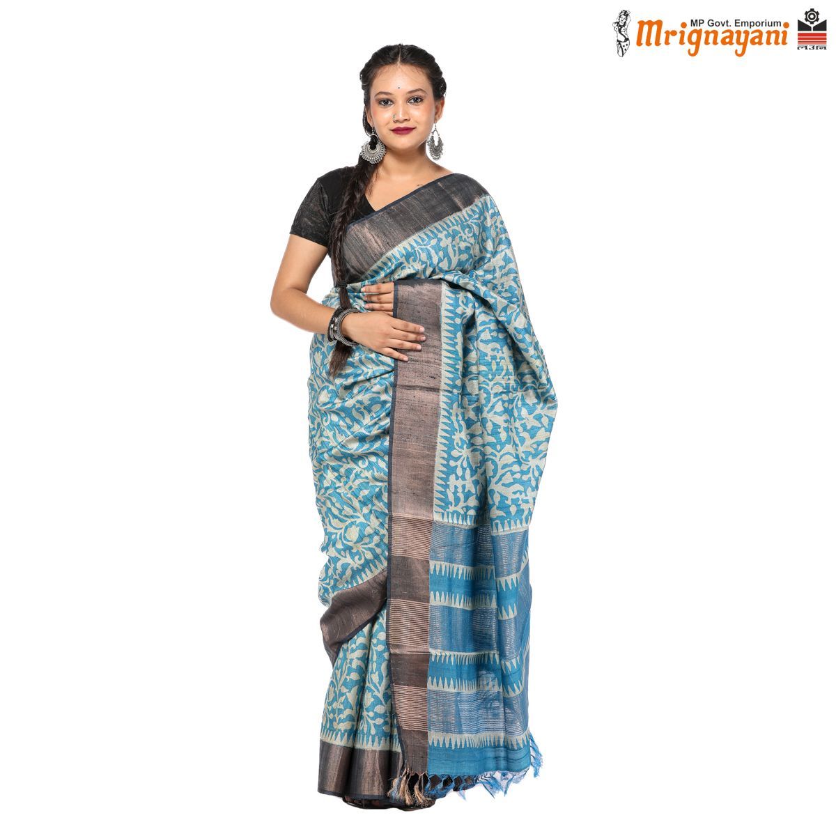 HANDLOOM KOSA SAREE WITH BLOUSE (SKU - 3H0201120622, SAREE - 1183)