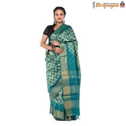 HANDLOOM KOSA SAREE WITH BLOUSE (SKU - 3H0201120622, SAREE - 1174)