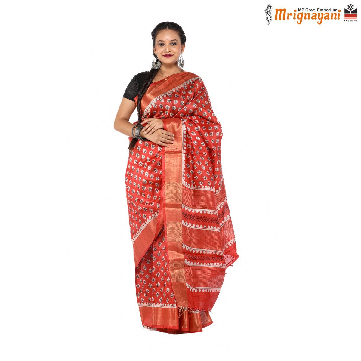 HANDLOOM KOSA SAREE WITH BLOUSE (SKU - 3H0201120622 , SAREE - 1220)