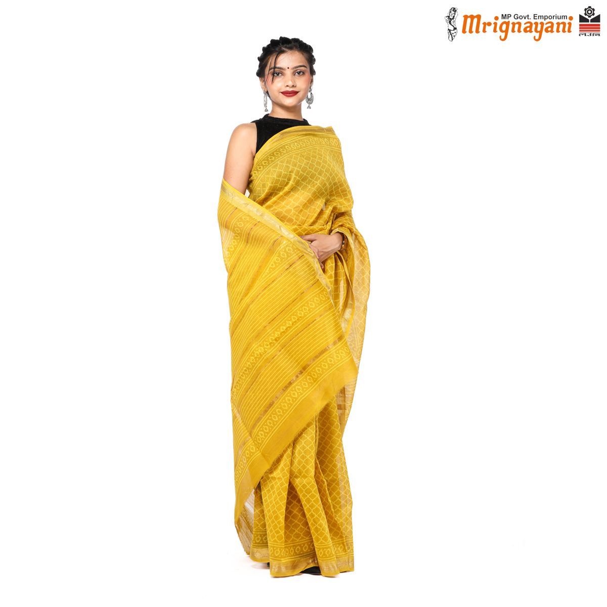 HANDLOOM MAHESHWARI SILK SAREE WITH BLOUSE (SKU - 1SM901110522, SAREE-1145)