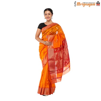 HANDLOOM MAHESHWARI SILK SAREE WITH BLOUSE (SKU - 3S0107180522, SAREE - 1265)