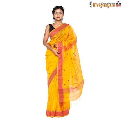 HANDLOOM MAHESHWARI SILK SAREE WITH BLOUSE (SKU - 1SM101250622, SAREE-1164)