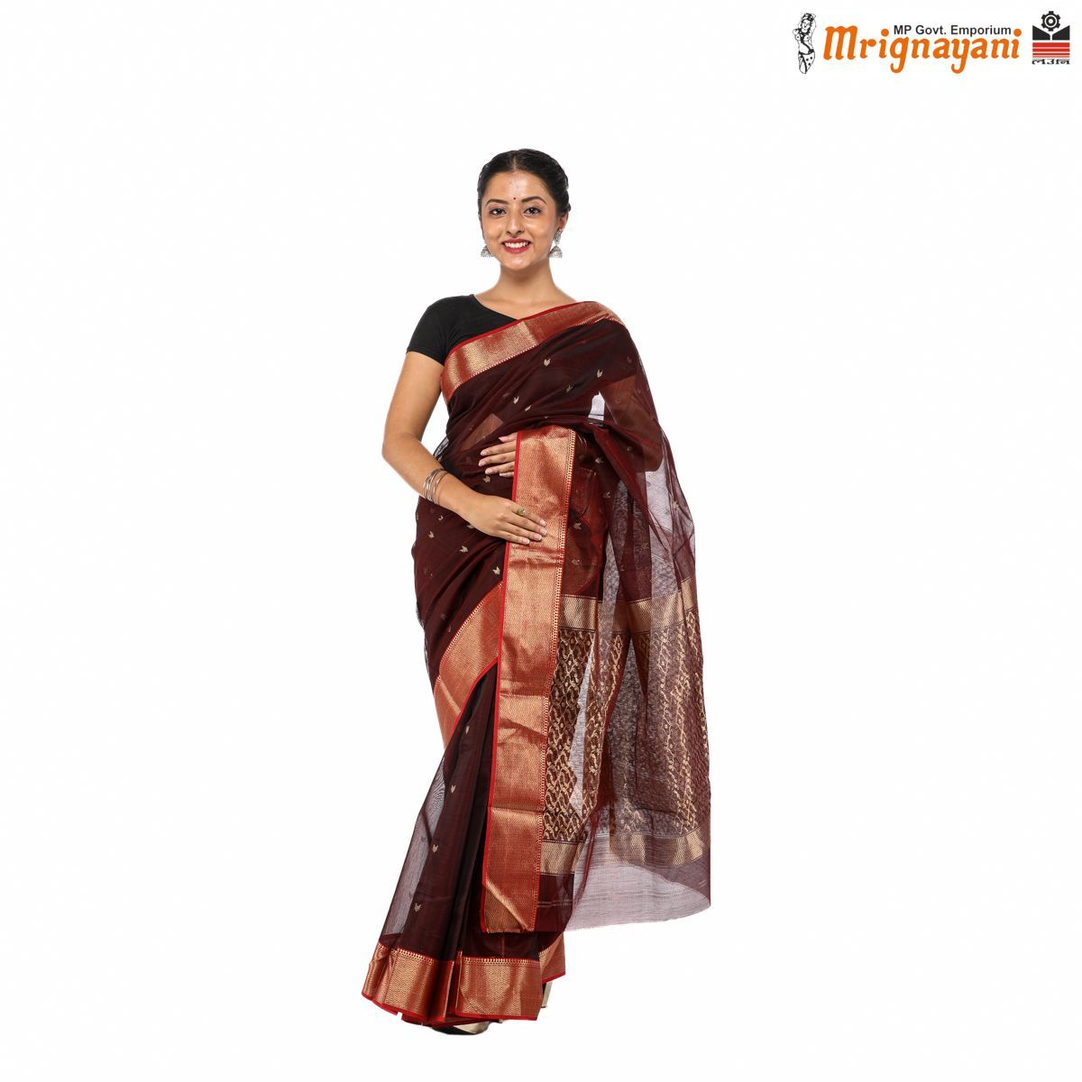 HANDLOOM MAHESHWARI SILK SAREE WITH BLOUSE (SKU - 3S0106180522, SAREE- 1257)