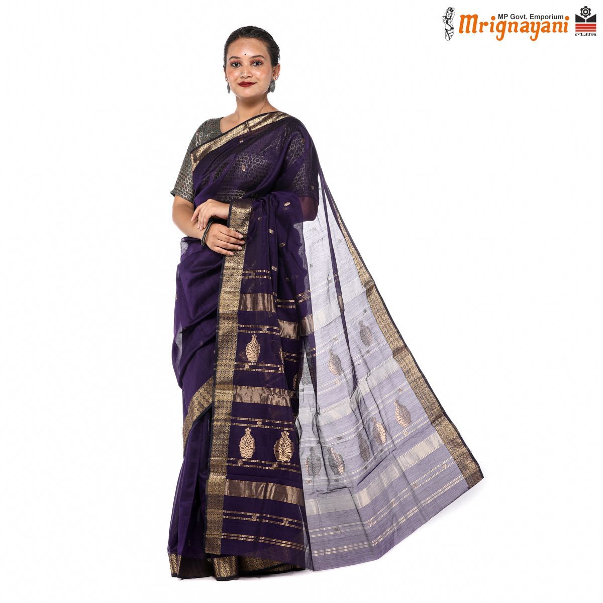 HANDLOOM MAHESHWARI SILK SAREE WITH BLOUSE (SKU - 3S0102030422 , SAREE - 1237)