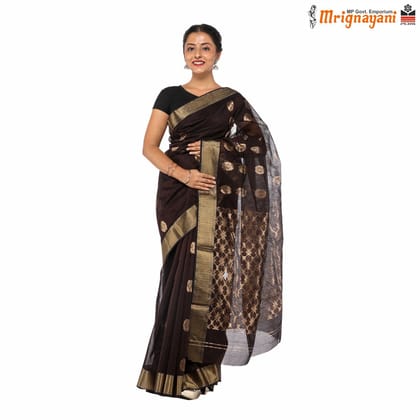 HANDLOOM MAHESHWARI SILK SAREE WITH BLOUSE (SKU - 3S0107180522, SAREE- 1269)