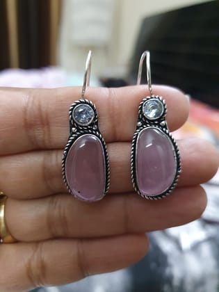 German Silver Oxidized Hoops Earrings