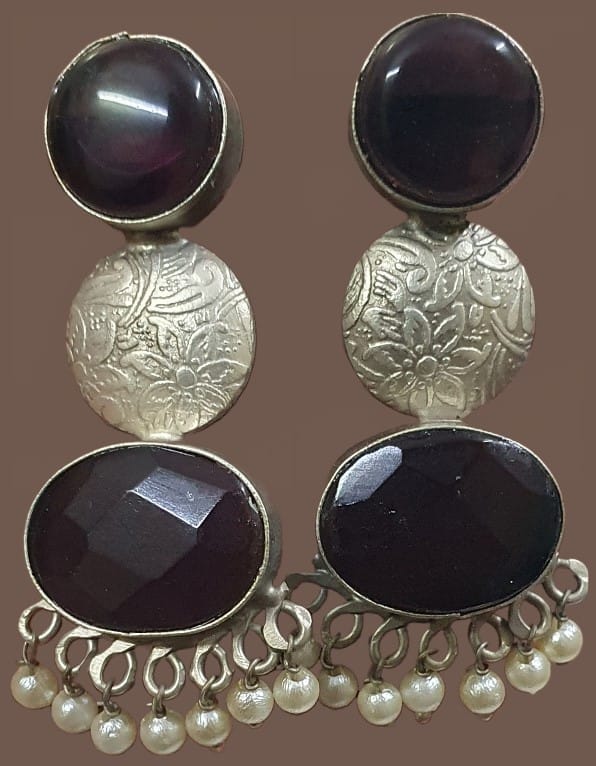 German Silver Oxidized beautiful Earrings