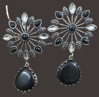 German Silver Oxidized Beautiful earrings