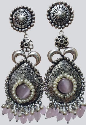German Silver Oxidized Beautiful Earrings