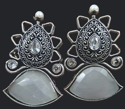 German Silver Oxidized Beautiful Earrings