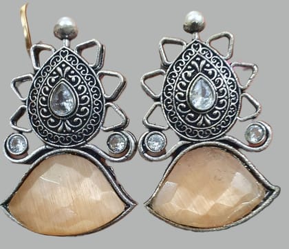 German Silver Oxidized Beautiful Earrings