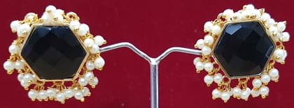 Brass Based Moti Work Beautiful Studs Earrings
