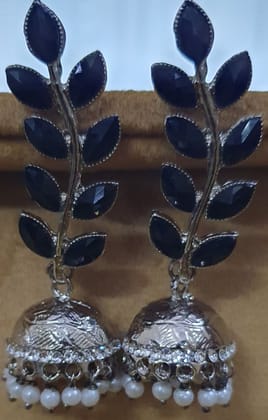 Kundan Silver Plated Partywear Earrings