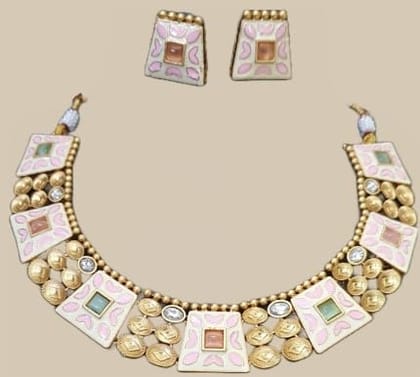 Kundan Brass Chokar set