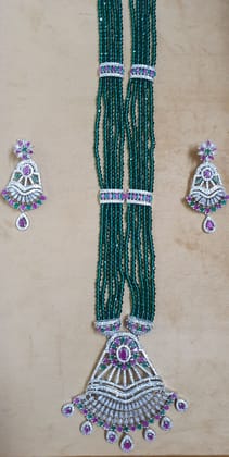 American Diamond Designer Partywear Long Necklace