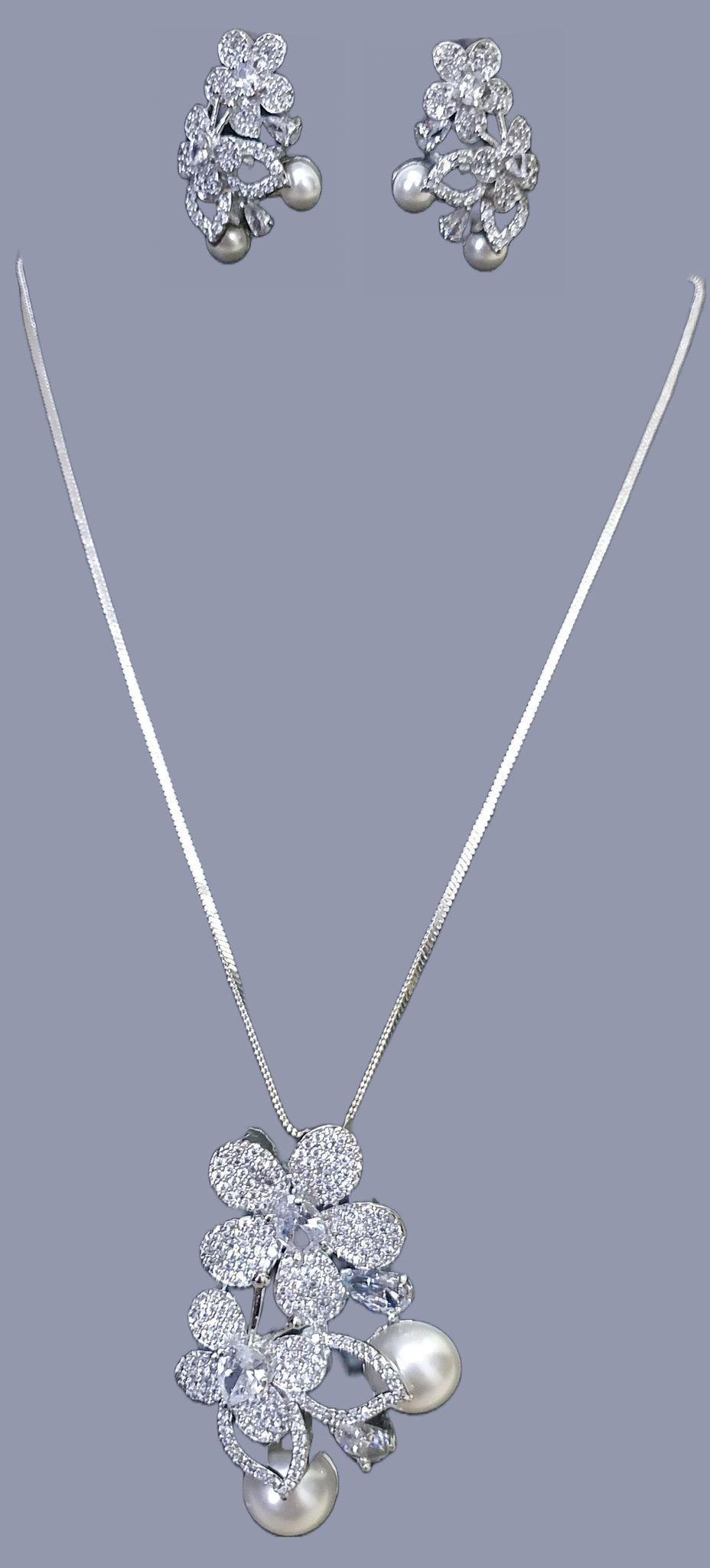 American Diamond Casual and Partywear Pendant Set