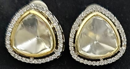 Kundan Studs with American Diamond