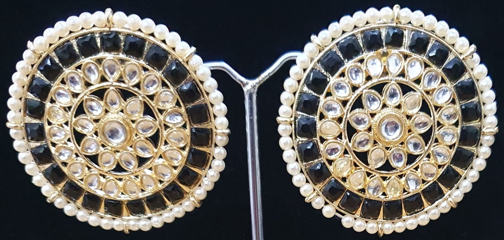 Kundan Beautiful Big Partywear Studs Earrings