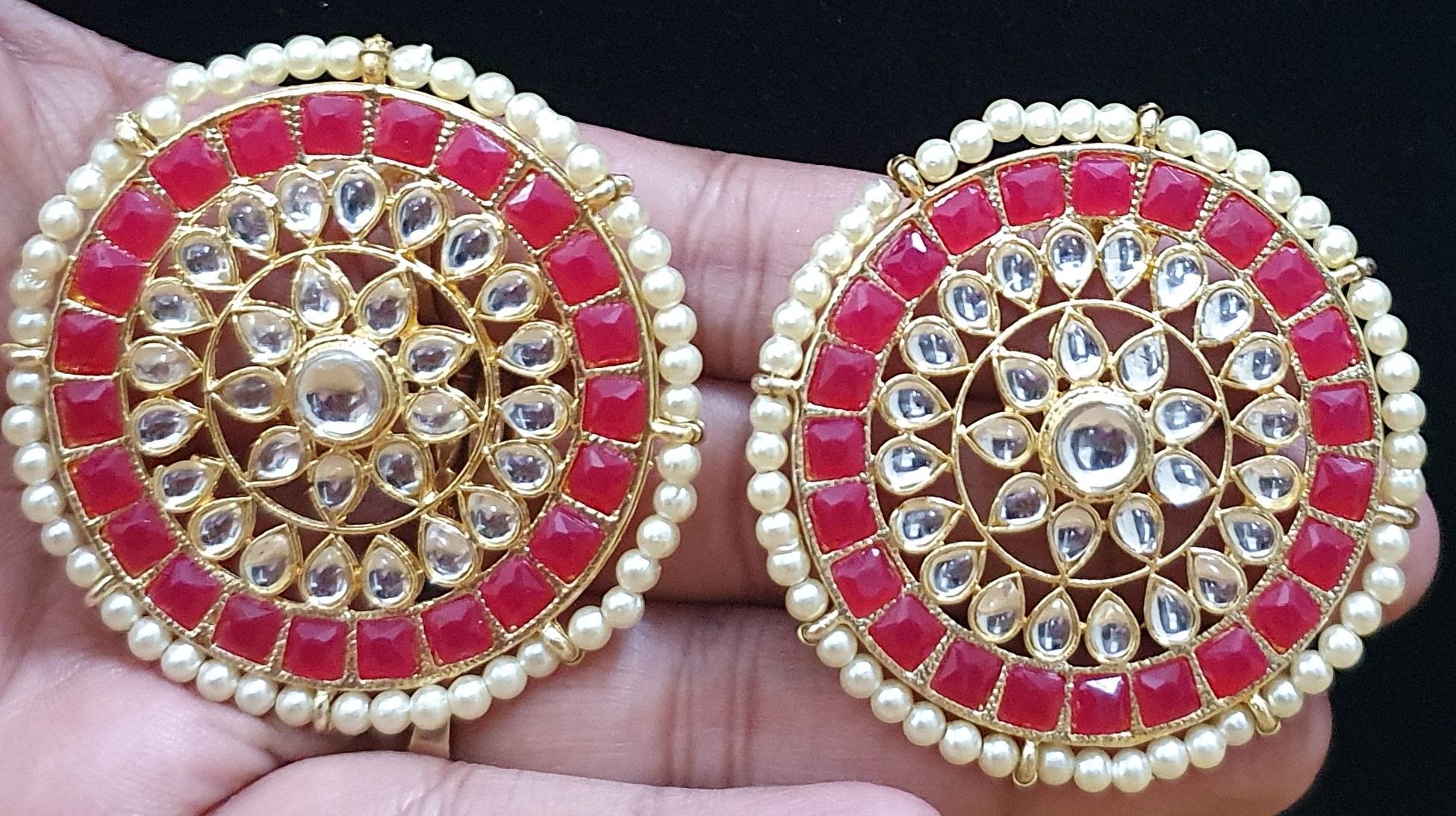 Kundan Beautiful Big Partywear Studs