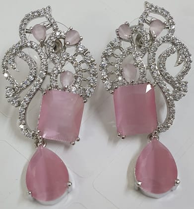 American Diamond with stone work partywear earrings