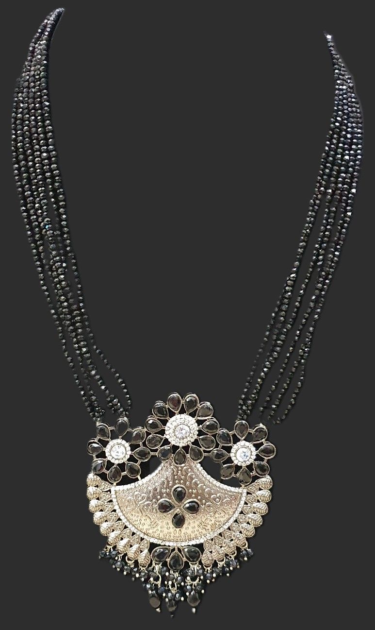 German Silver Oxidized Beautiful Necklace