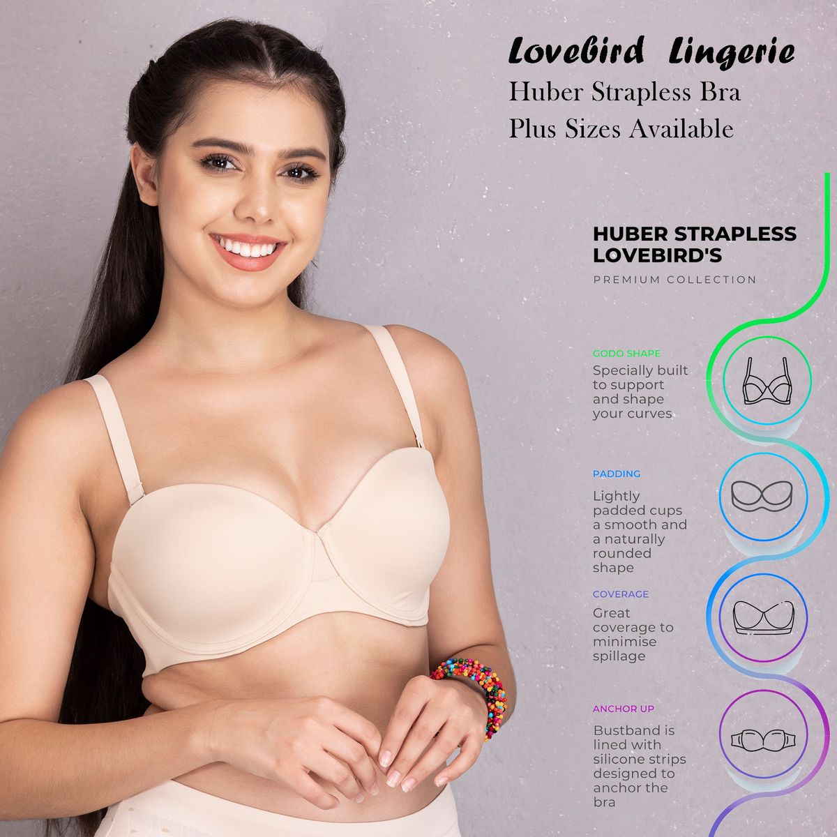 Lovebird Knitted Strapless Bra By Timpa