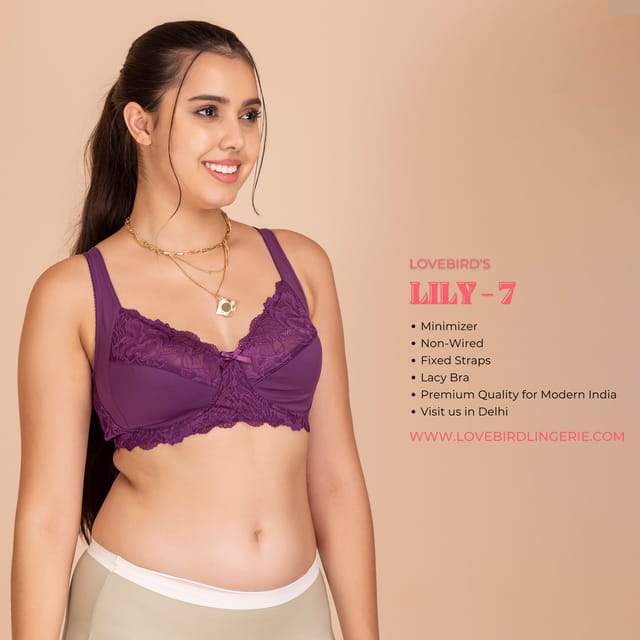 Lily Lace Premium Support Bra - White