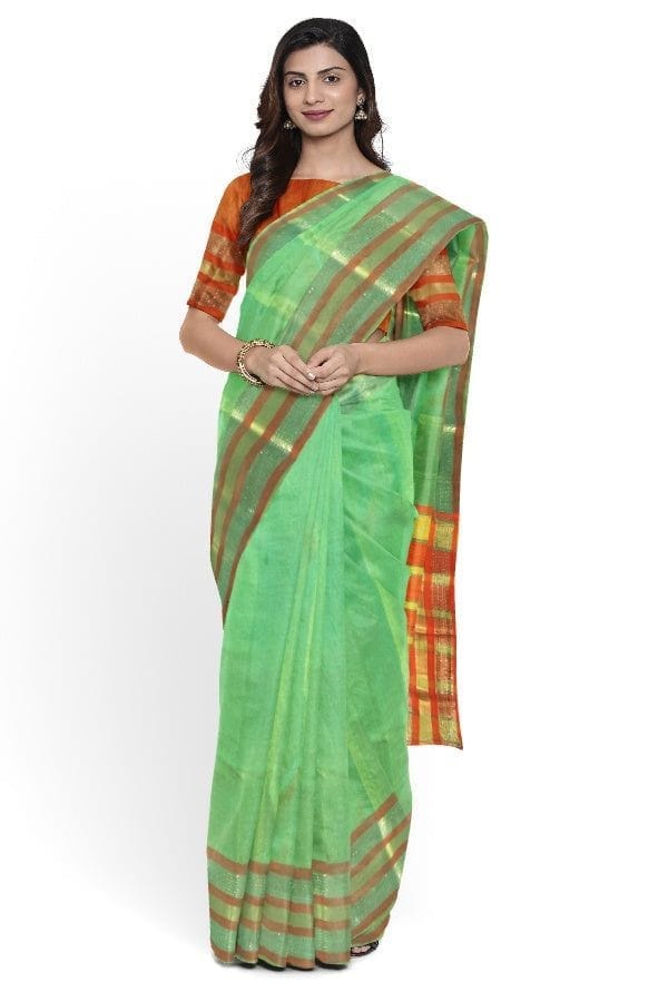 Green Art Silk Exclusive Sequin Border Saree