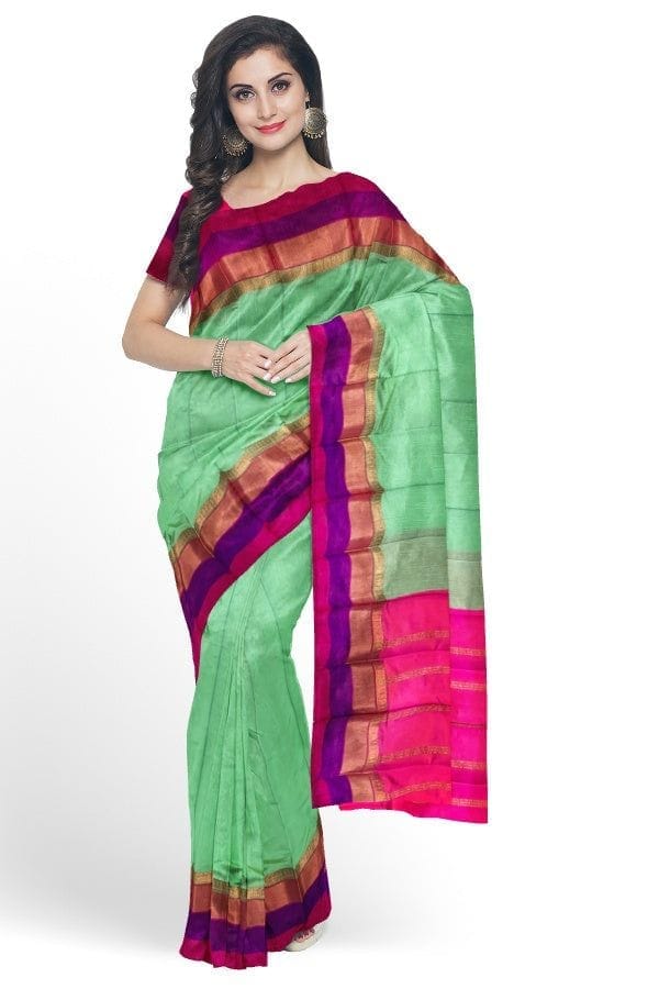 Green Cotton Silk Exclusive South Indian Saree