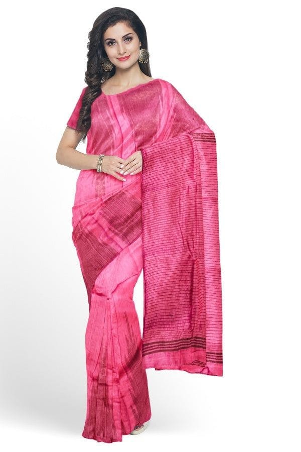 Pink Cotton Silk Handloom Saree