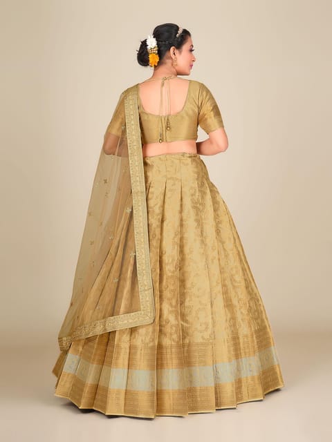 Off-White Raw Silk Embroidered Lehenga Set Design by Pooja & Keyur at  Pernia's Pop Up Shop 2024