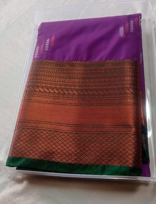 Self Design  Pure Cotton silk Soft  (Purple)