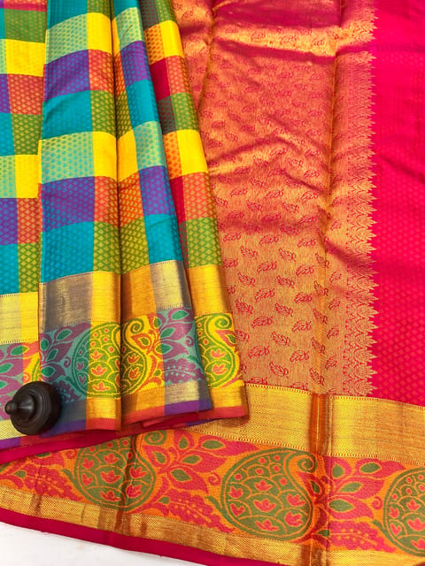 Multi Color Sarees : Buy Designer Multicoloured Sari Online