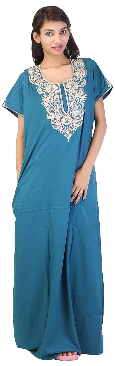 Valencia Women's Night Dress (KNW-40, Rama Green, X-Large)