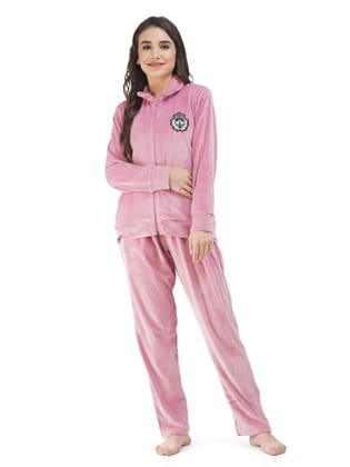 KOI Velvet Track suit (Relaxed, L, Pink)