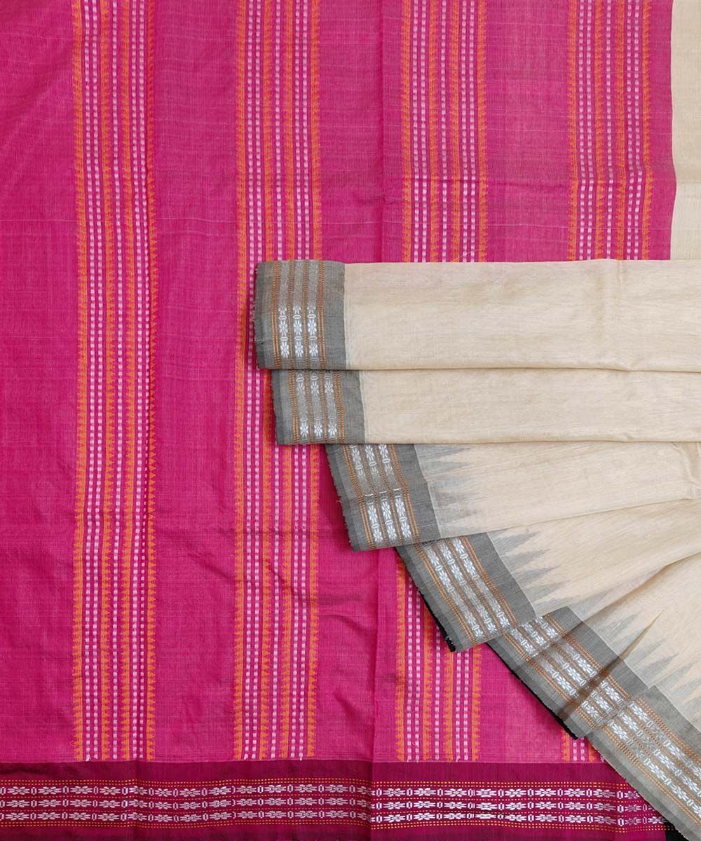 Chhattisgarh pure desi tussar silk Saree in Tussar color