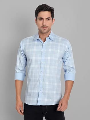 Men's Regular Fit Checks Cotton Casual Shirt for Men