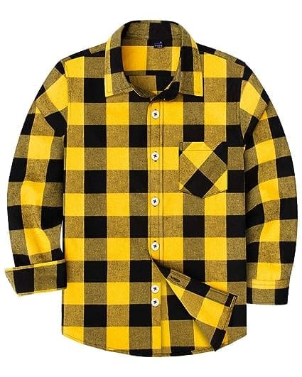 Men's Plaid Flannel Shirt Regular Fit Long Sleeve Shirt