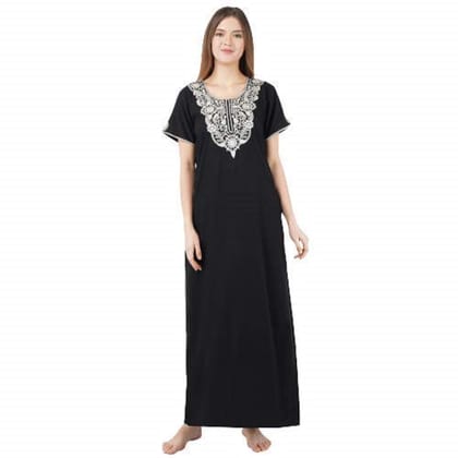 KOI SLEEPWEAR Beautiful Embroidery Women Night Gown Lizzy Bizzy Cotton Nighty Maxi