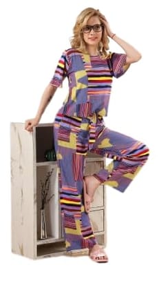 KOI SLEEPWEAR Premium Lissybissy Co-ord Set for Women Free Size (Multicolor)