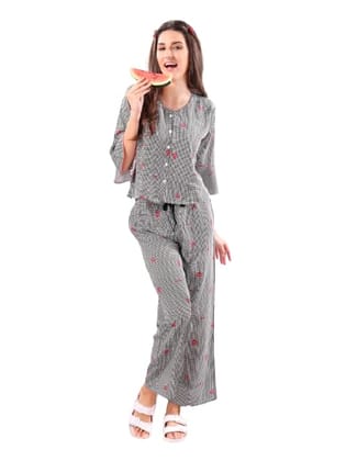 VALENCIA SLEEPWEAR Premium Lissybissy Co-Ord Set for Women Free Size