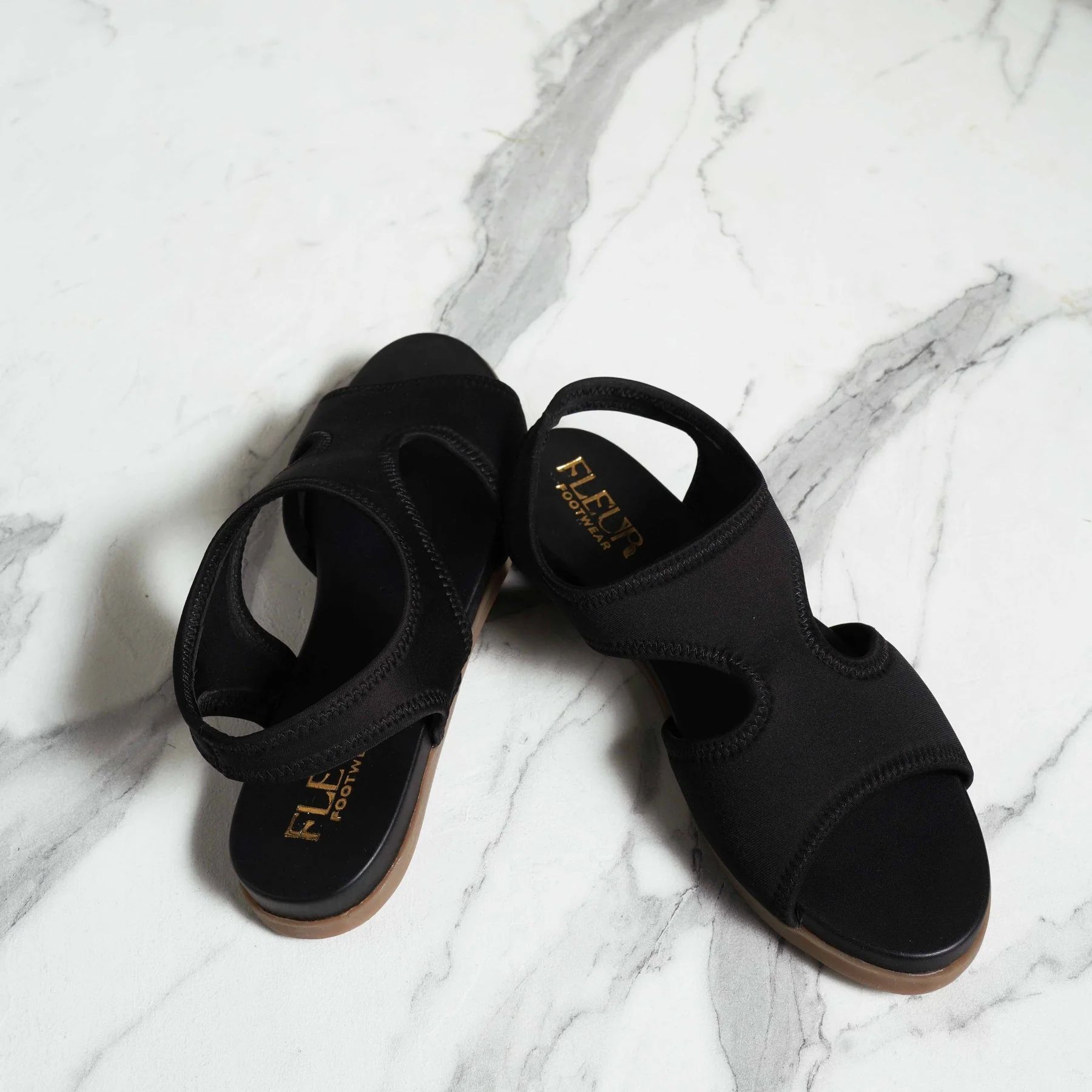 LYCRA COMFORT SANDALS-Black