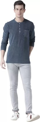 Men Slim Mid Rise Grey Jeans